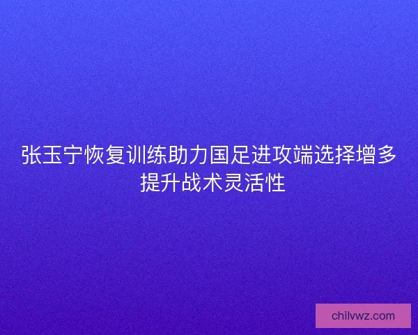 张玉宁恢复训练助力国足进攻端选择增多 提升战术灵活性