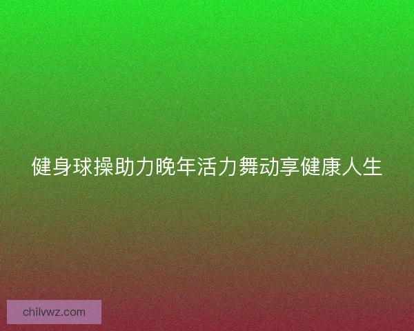 健身球操助力晚年活力舞动享健康人生