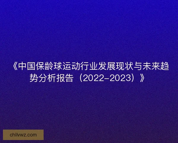 《中国保龄球运动行业发展现状与未来趋势分析报告（2022-2023）》